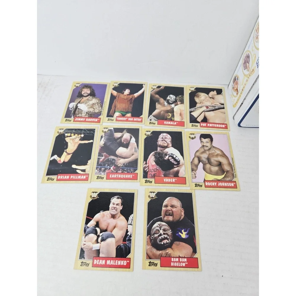 WWE Topps card lot with tin Heritage Edge Brooklyn‎ NY